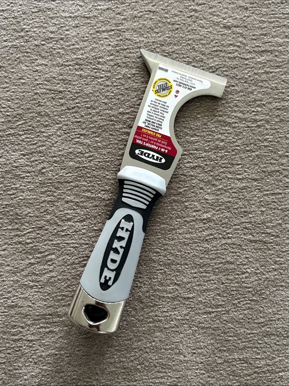 NWT Hyde Pro Stainless 6-in-1 Painter's Multi-Tool 06986 Heavy Duty Scraper